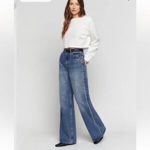Reformation Cary High Rise Slouchy Wide Leg Jeans